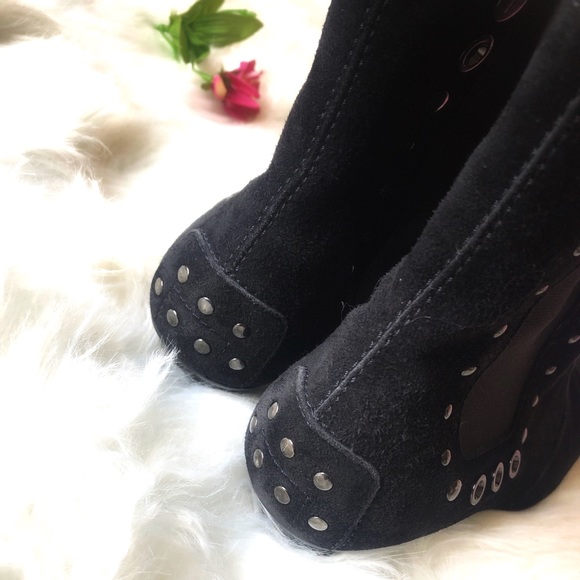 Tods Black Suede Genuine Leather Ankle Boot - Picture 4 of 8